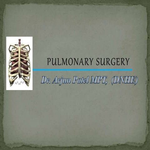 Pulmonery surgery