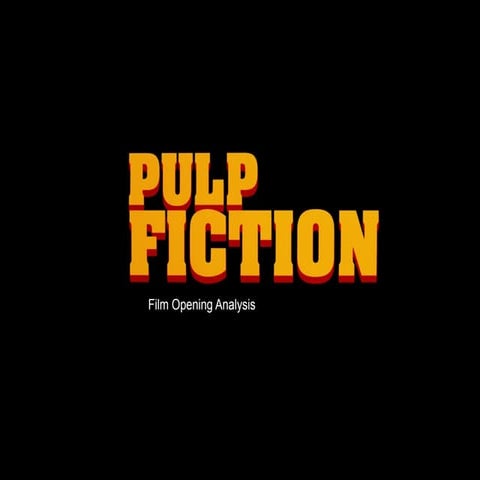 Pulp Fiction research analysis