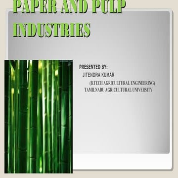 Pulp & paper industries.....