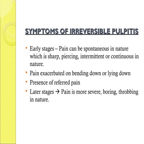 Pulp and periapical pathology presntation part 2 | PPT