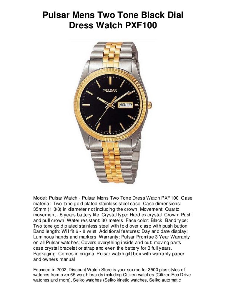 pulsar men's watches prices