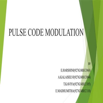 PULSE CODE MODULATION (PCM) | PPT