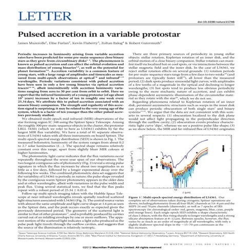 Pulsed accretion in_a_variable_protostar