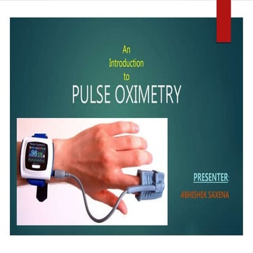 Pulse oximetry ppt