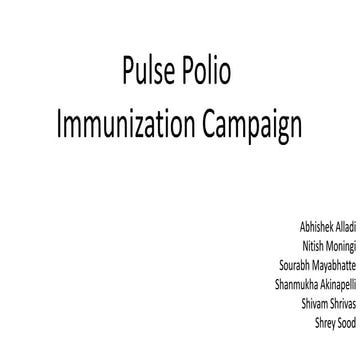 Pulse polio immunization campaign