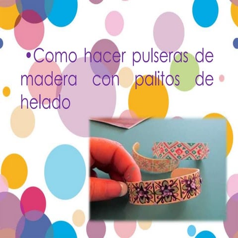 Pulseras de palito de madera