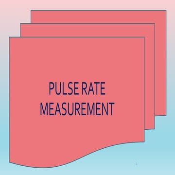 Pulse rate measurement 