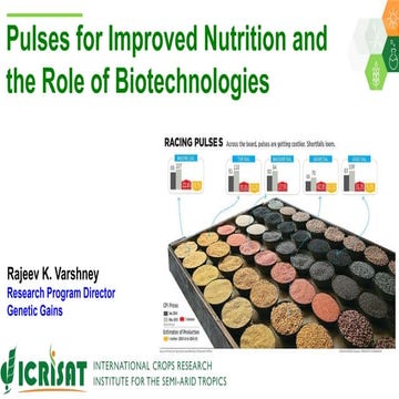 Pulses for improved nutrition and the role of biotechnologies
