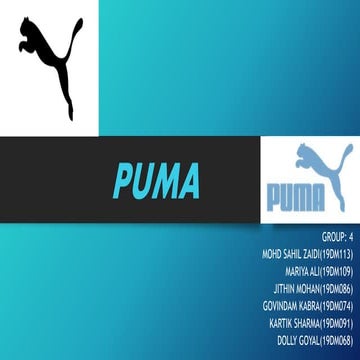 Puma: Marketing Project PPT