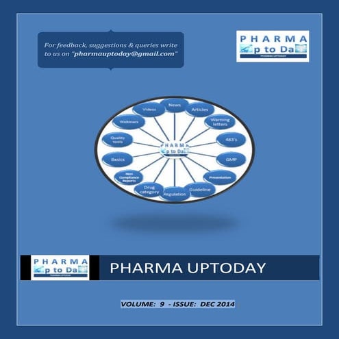 Monthly Magazine - Pharma Uptoday Volume 9, Issue Dec 2014
