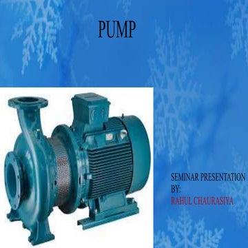 Pump and Types Of Pumps