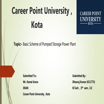 Pumped storage hydro power plant