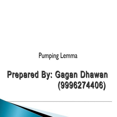 Pumping lemma