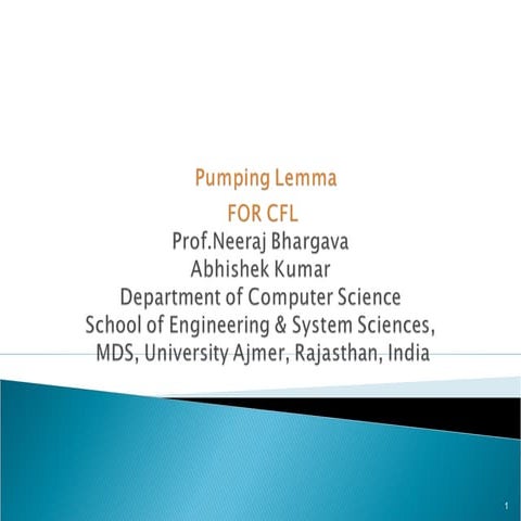 Pumping lemma for cfg