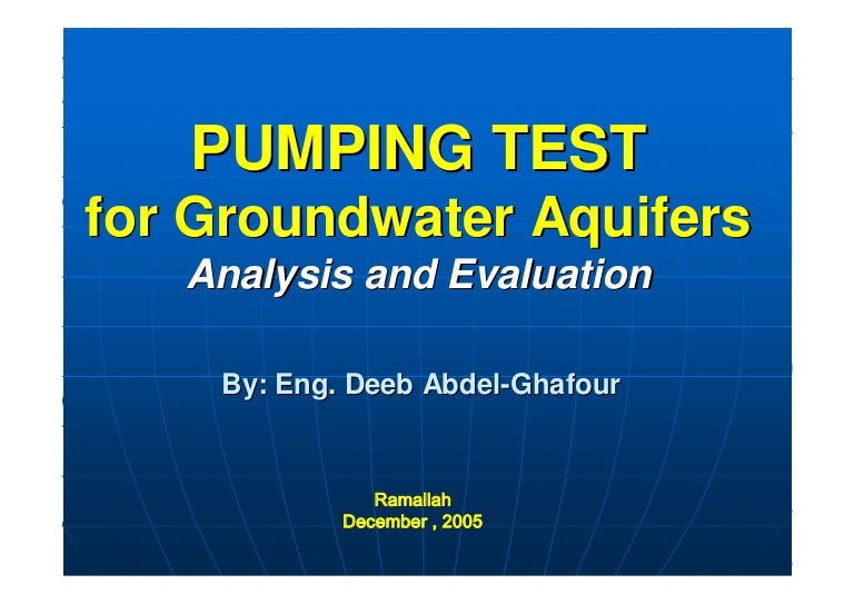Pumping test