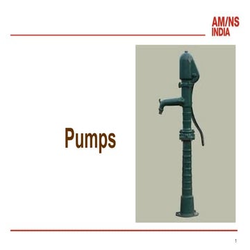Powerpoint presentation on pumps and working