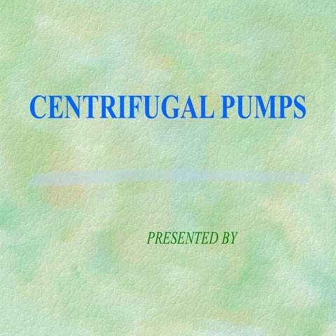 PUMPs ppt for better understanding of pumps