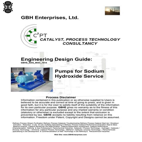 Pumps for Sodium Hydroxide Service