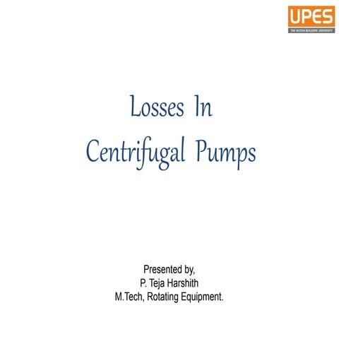 Losses in Pumps