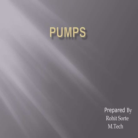 Pumps working principal