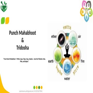 "Pancha Mahabhoota, and Tridoshass".pptx