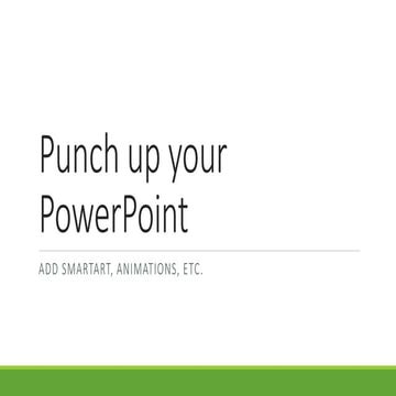 Punch up your power point