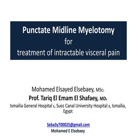 Punctate midline myelotomy | PPTX