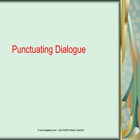 Punctuating dialogue