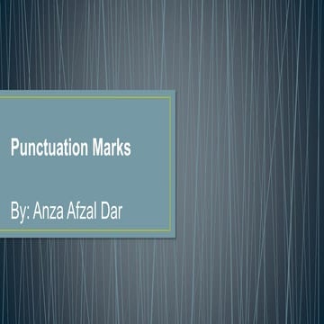 Punctuation Marks