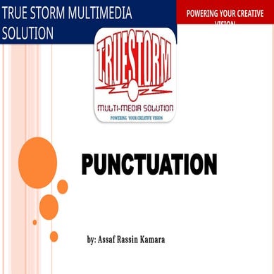 PUNCTUATION in English language and literature