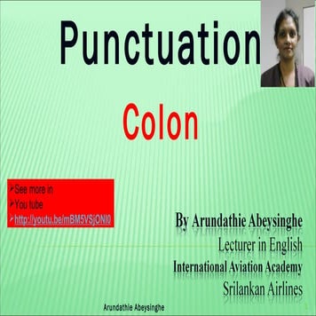 Punctuation   colon
