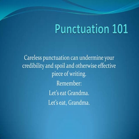 Punctuation 101 | PPTX