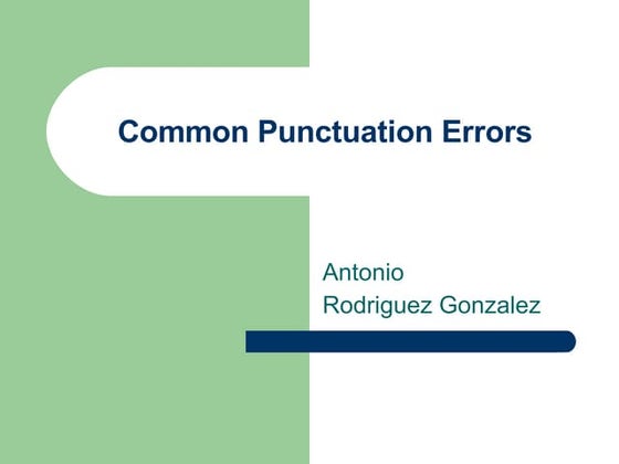 Easy Punctuation Error Checker | PDF