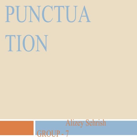 Punctuation presentation | PPTX