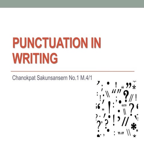 Punctuation in writing
