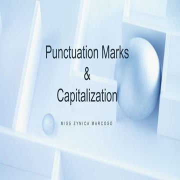 Punctuation marks and capitalization