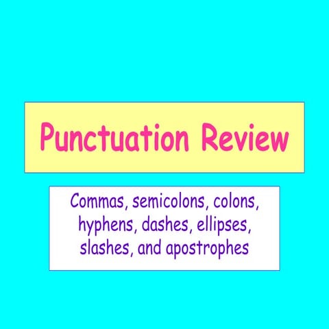Punctuation review