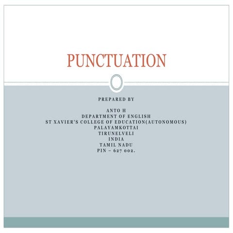PUNCTUATIONS