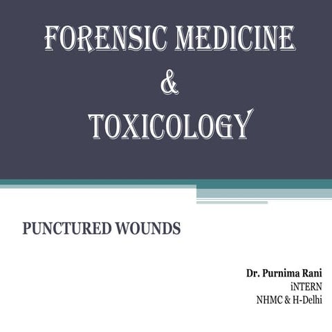 Post-Mortem Examintion of Gun-Shot Wounds by Souvik Dhar | PPTX