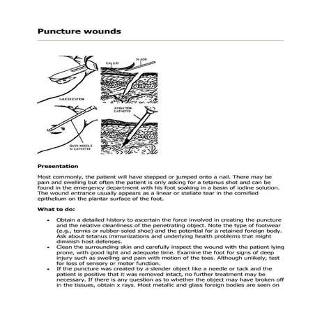 Puncture Wounds