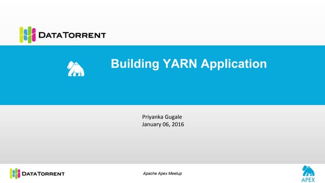 Understanding yarn - Pune apex meetup jan 06 2016 