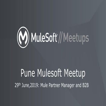 Pune mulesoft meetup   june 29 - b2 b