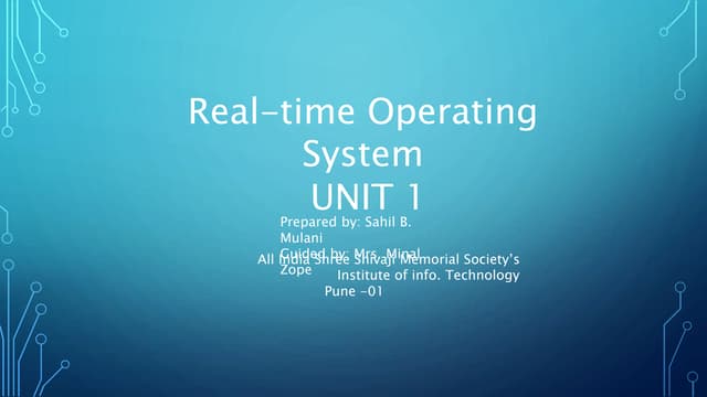 Real time operating system