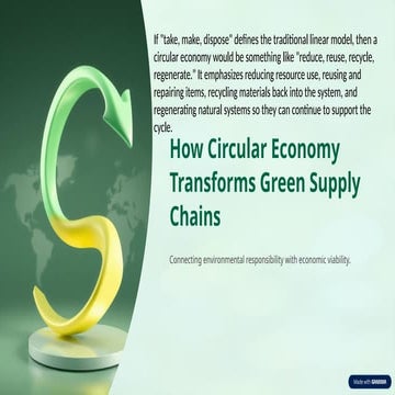 Circular Economy and Sustainable development | PPTX