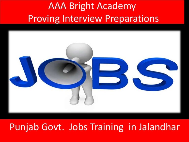 Punjab Govt Jobs Training in Jalandhar