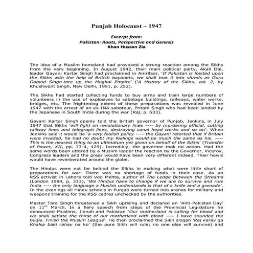 Punjab holocaust – 1947