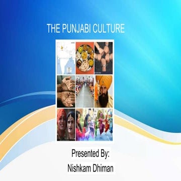 The Punjabi Culture  