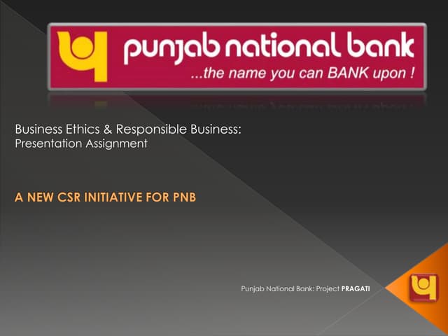 CSR Initiative for Punjab national bank