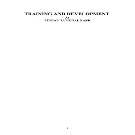 Punjab national bank  training and development sip