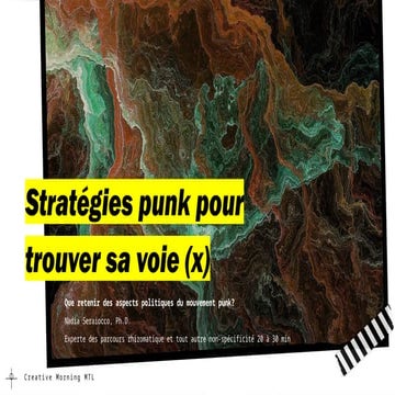 Thème Punk - Creative Morning Stratégies punk pour trouver sa voie (x)